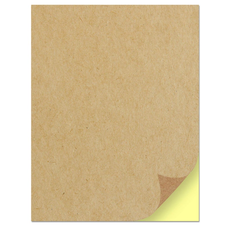 TownStix 30 Sheets, Kraft Sticker Paper Labels, Laser/Inkjet Printing - Letter Size (8.5 x 11) - Image 1